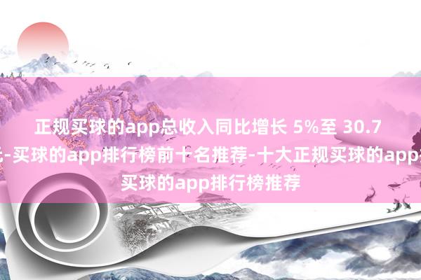 正规买球的app总收入同比增长 5%至 30.7 亿好意思元-买球的app排行榜前十名推荐-十大正规买球的app排行榜推荐