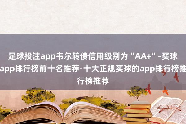 足球投注app韦尔转债信用级别为“AA+”-买球的app排行榜前十名推荐-十大正规买球的app排行榜推荐