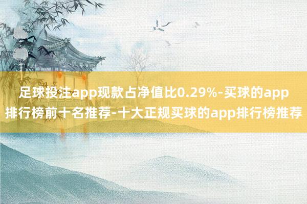 足球投注app现款占净值比0.29%-买球的app排行榜前十名推荐-十大正规买球的app排行榜推荐